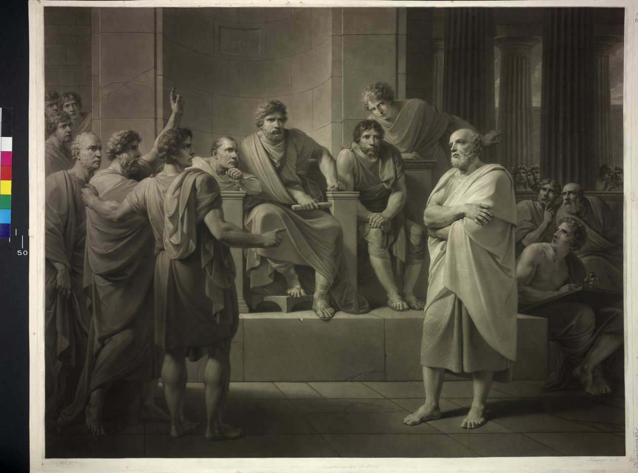 Sócrates ante los jueces de Friedrich Heinrich Fuger