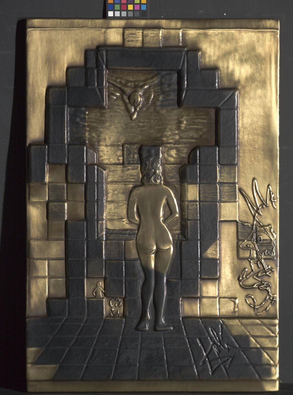 Lincoln en Dalivisión (relieve en bronce) de Friedrich Johann Voltz
