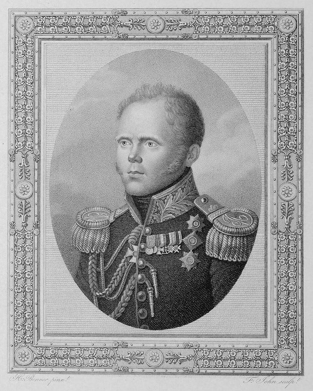 Retrato del Gran Duque Constantino Pavlovich de Rusia 1779-1831, Primer cuarto del siglo XIX de Friedrich John