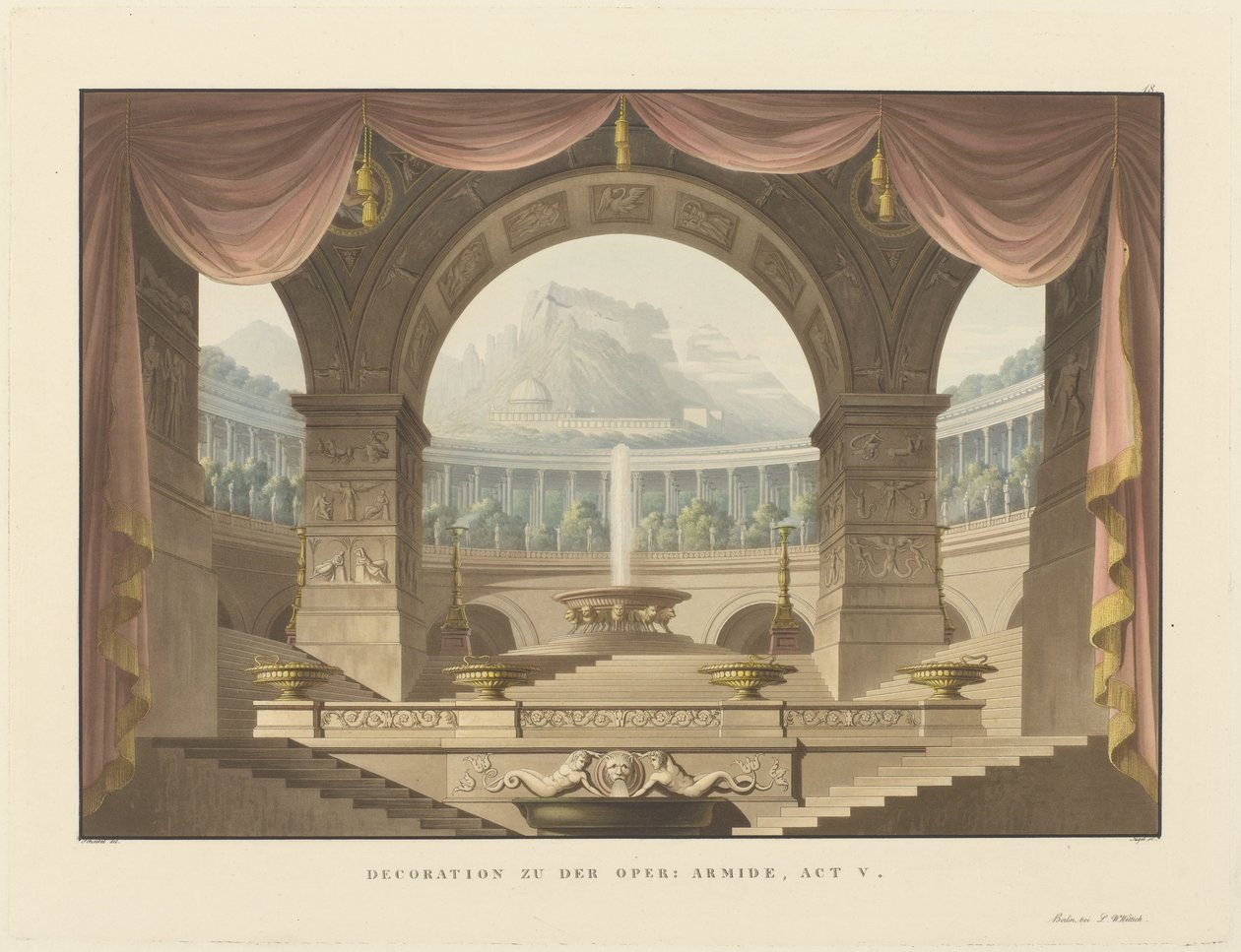 Decoración para la ópera "Armida
Condecoraciones en los dos teatros reales de Berlín (título de la serie) de Friedrich Jugel