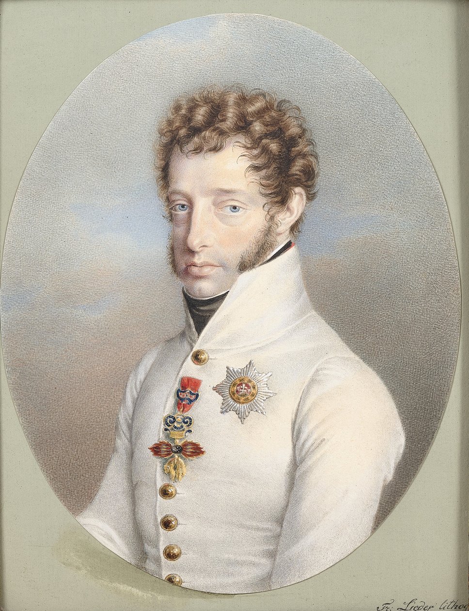 Archiduque Ludwig Lieder Litho coloured de Friedrich Lieder