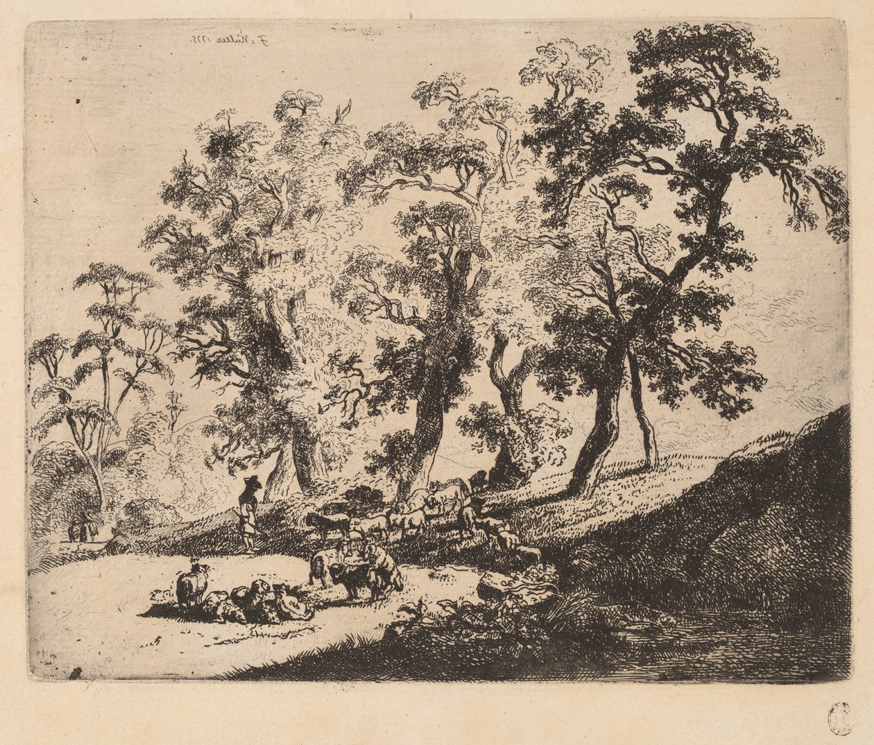 Paisaje con pastores de Friedrich Müller