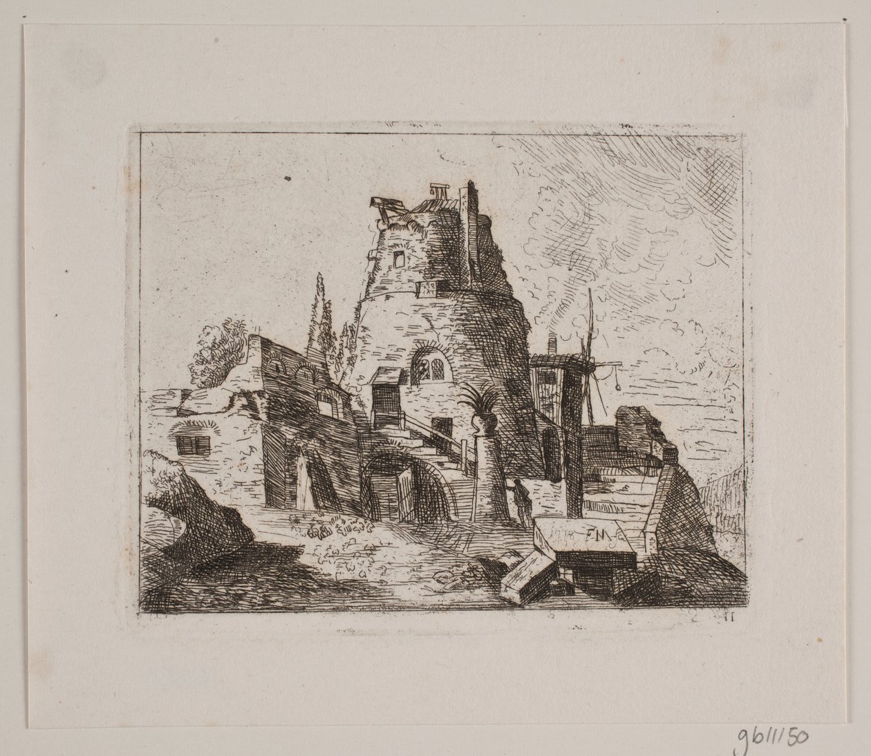 Ruina con torre de Friedrich Münter