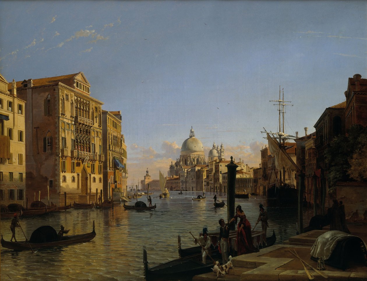 Gran Canal con vistas a Santa Maria della Salute Venecia de Friedrich Nerly
