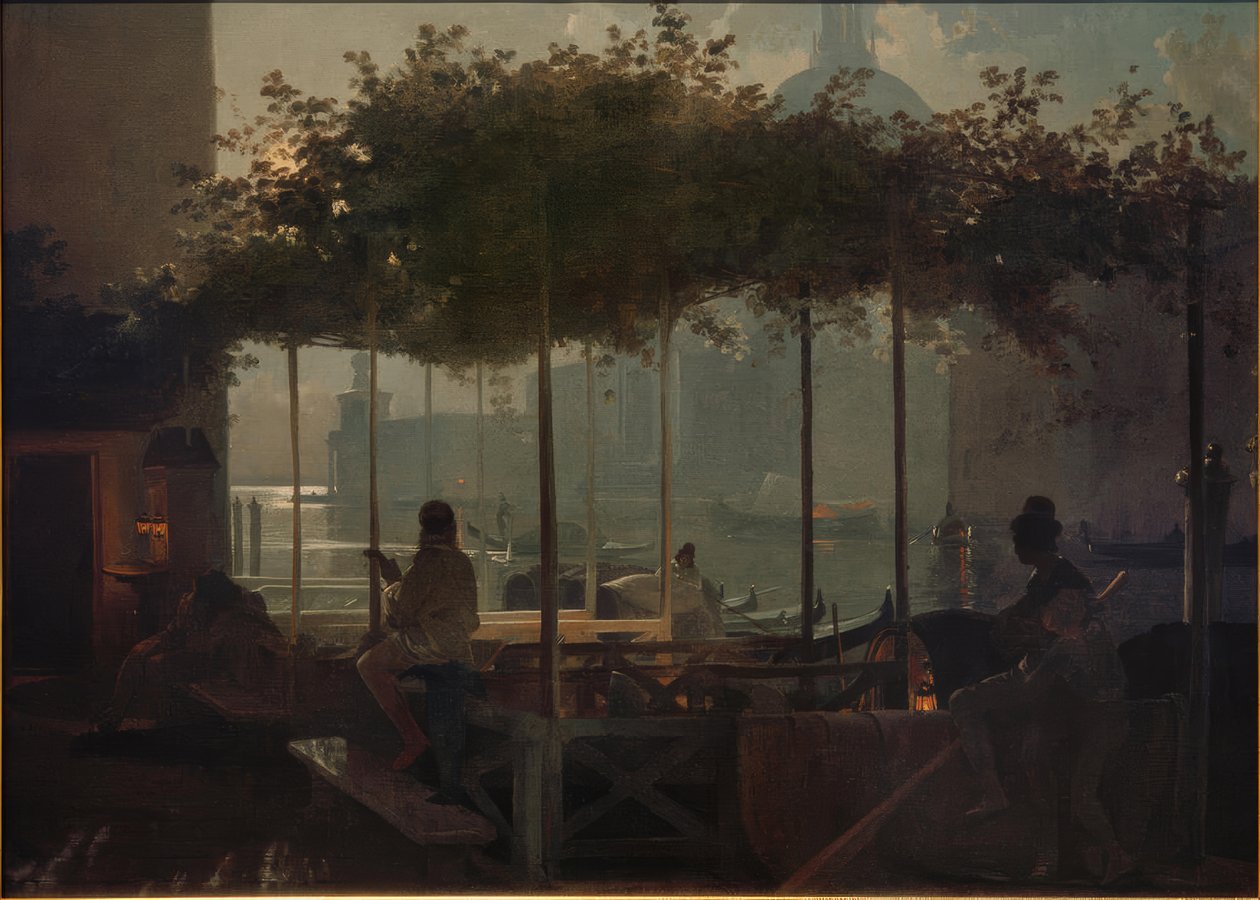 Noche de luna en Venecia de Friedrich Nerly