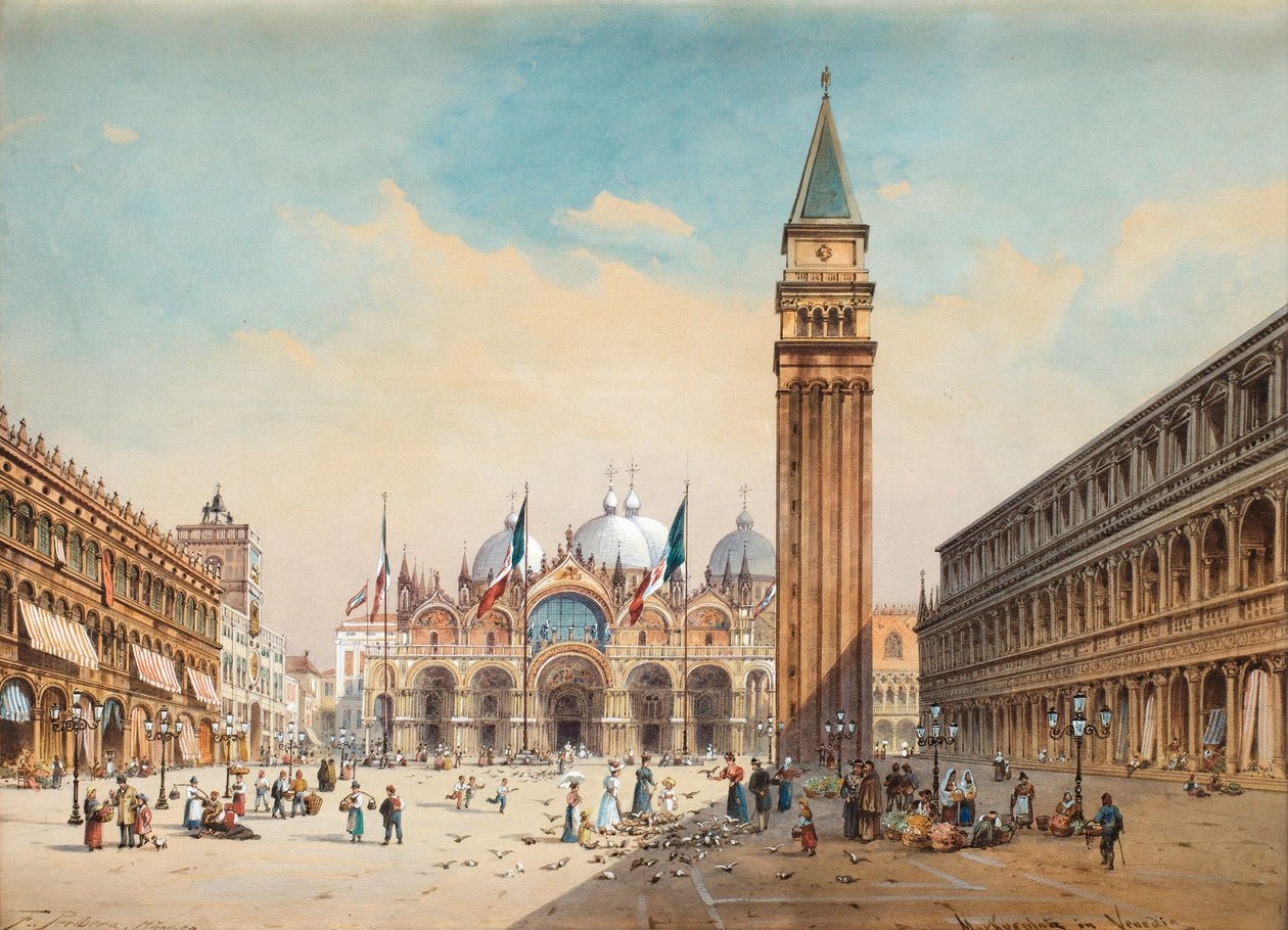 Piazza di San Marco, Venecia de Friedrich Perlberg