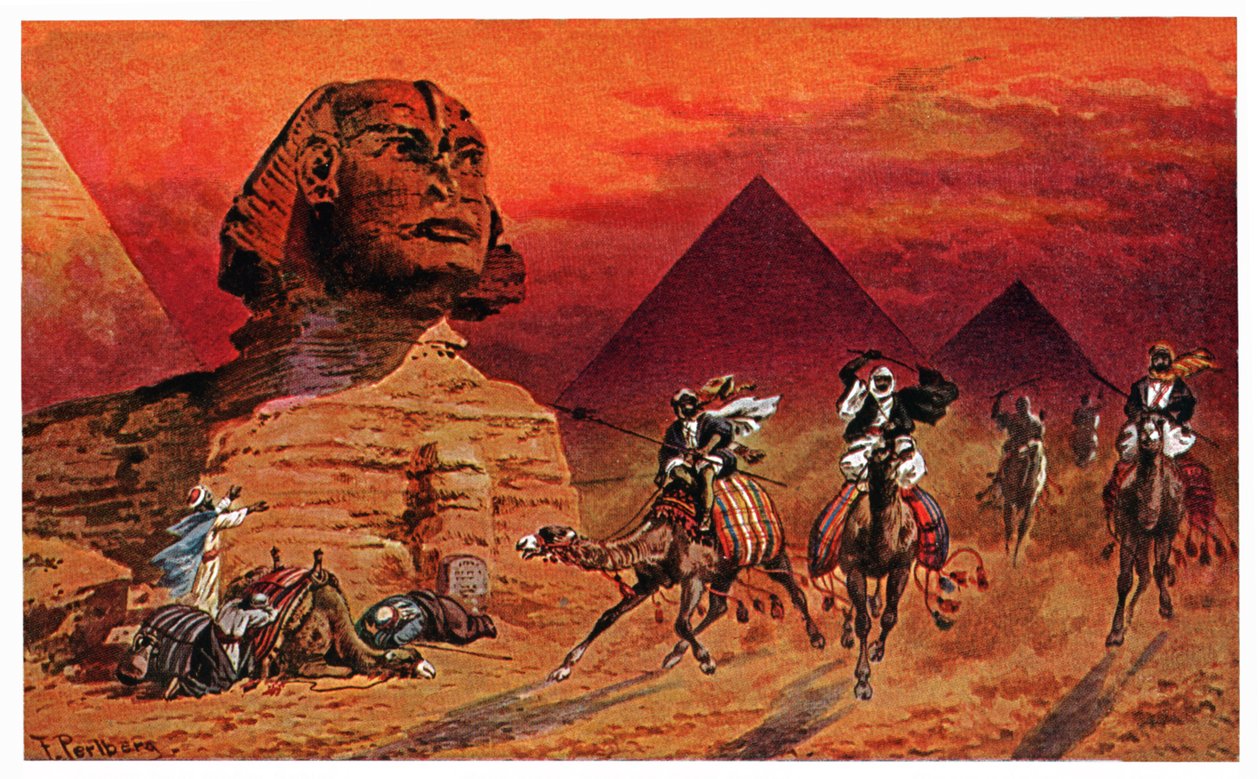 Esfinge de Giza, c.1900 (impresión) de Friedrich Perlberg