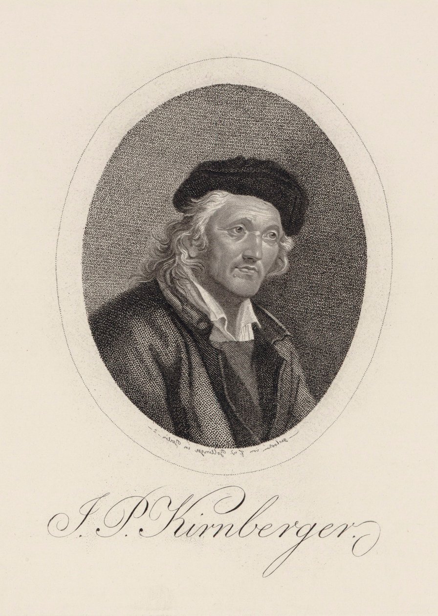 Retrato del compositor Johann Philipp Kirnberger 1721-1783 de Friedrich Wilhelm Bollinger