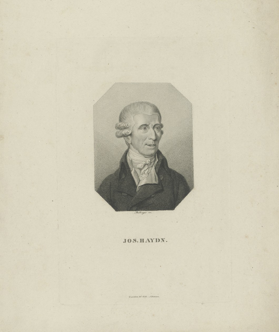 Retrato del compositor Joseph Haydn de Friedrich Wilhelm Bollinger