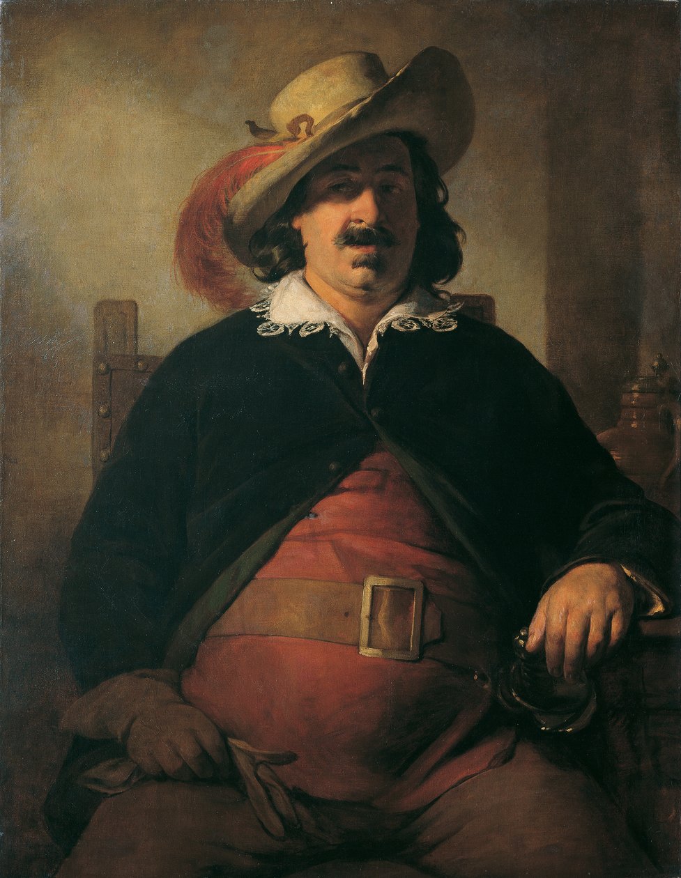 El paisajista Ignaz Raffalt como Falstaff de Friedrich von Amerling