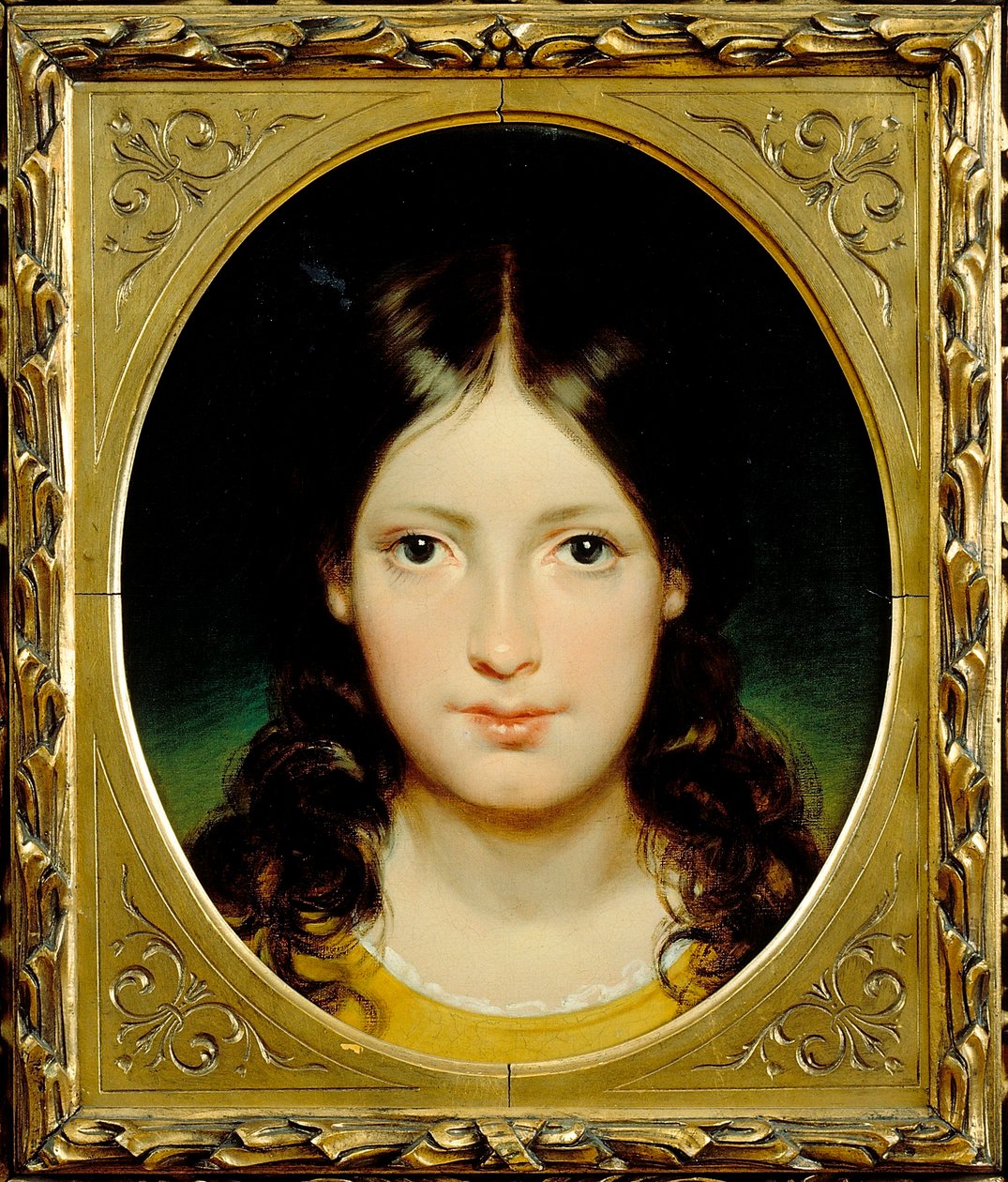 ""Girl"" (Niña) Pintura de Friedrich Ritter von Amerling (1803-1887) hacia 1838 - Óleo sobre lienzo Dim 39,5x32,5 cm Galería Moravska, Brno de Friedrich von Amerling