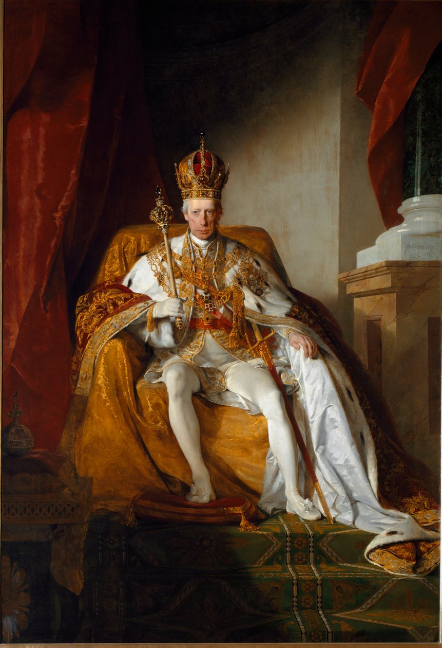 Retrato del Emperador Francisco II de Austria con las vestiduras imperiales de Friedrich von Amerling