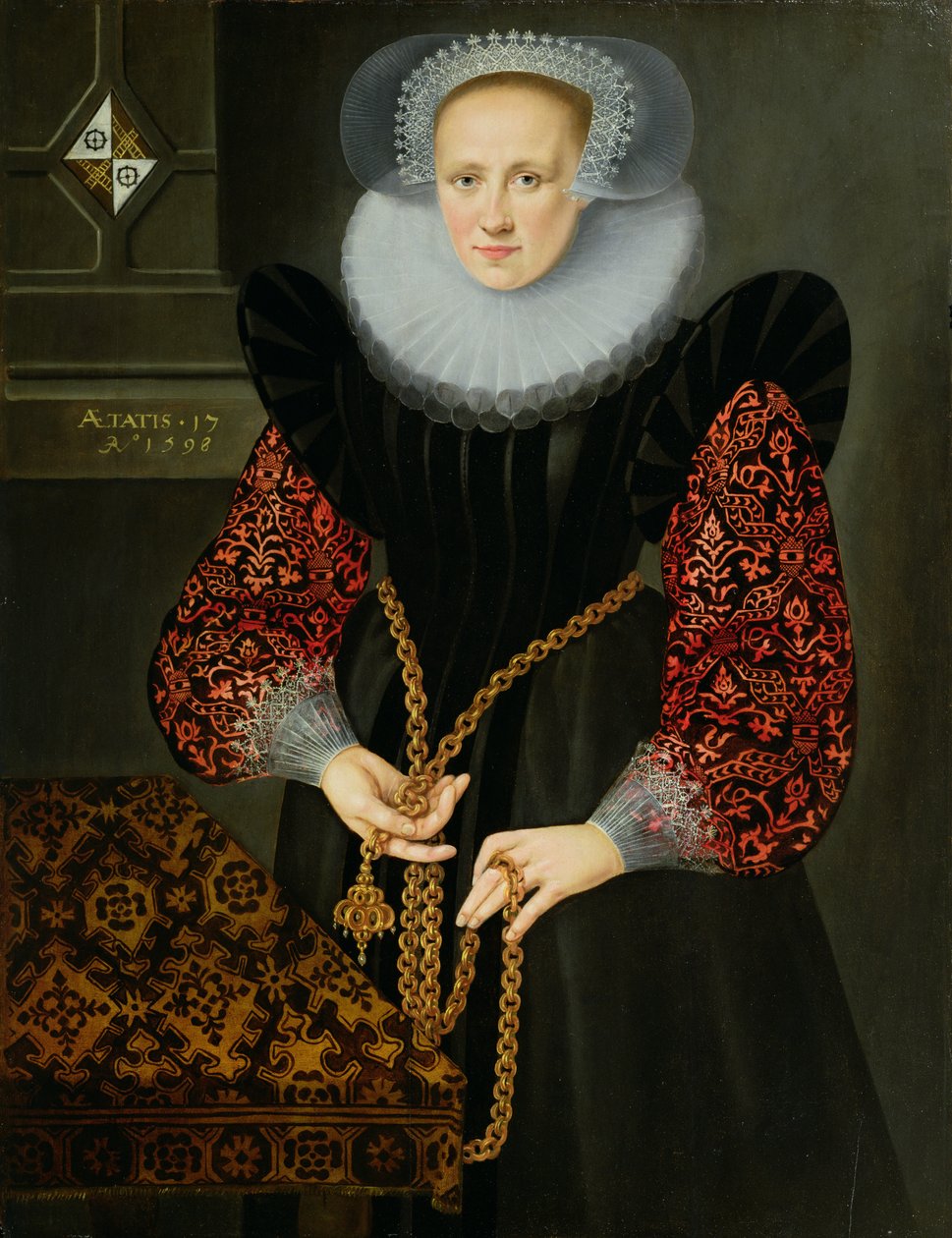 Retrato de Aefge Gijbland, de diecisiete años, 1598 de Friesian School