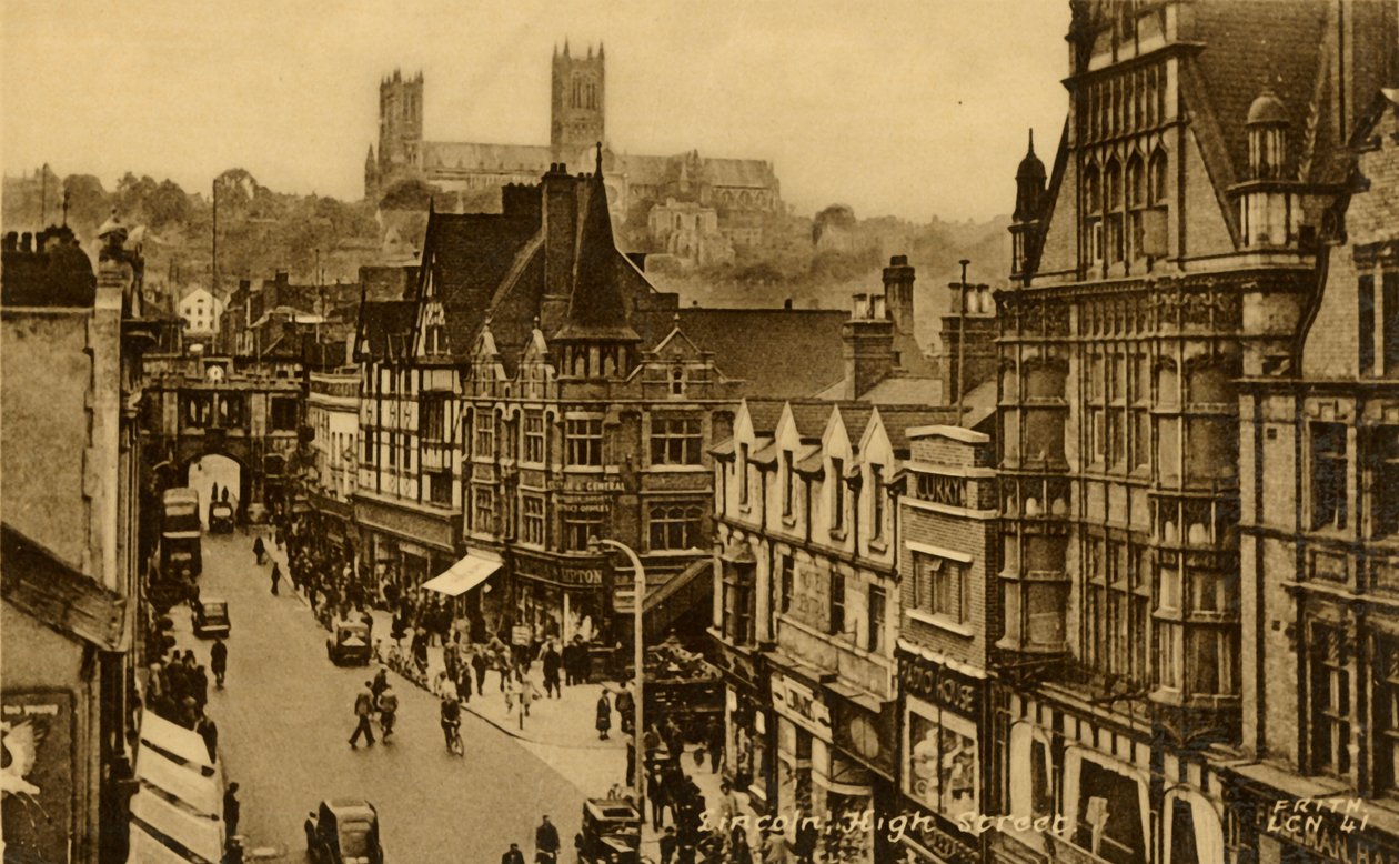Calle Alta de Lincoln, finales del siglo XIX-principios del siglo XX de Frith and Co