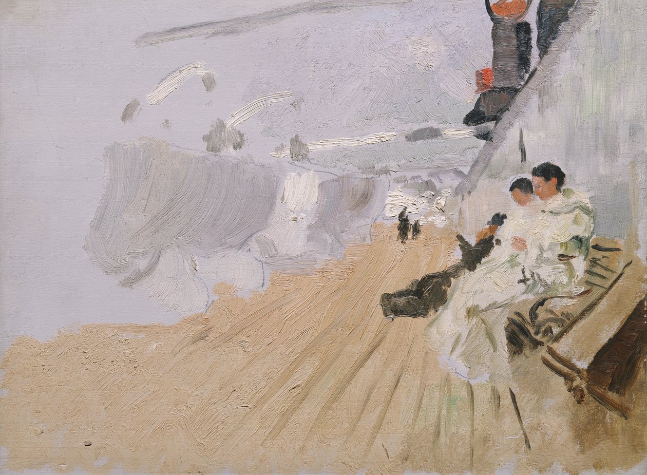 Monjes en la cubierta de Fritz Thaulow