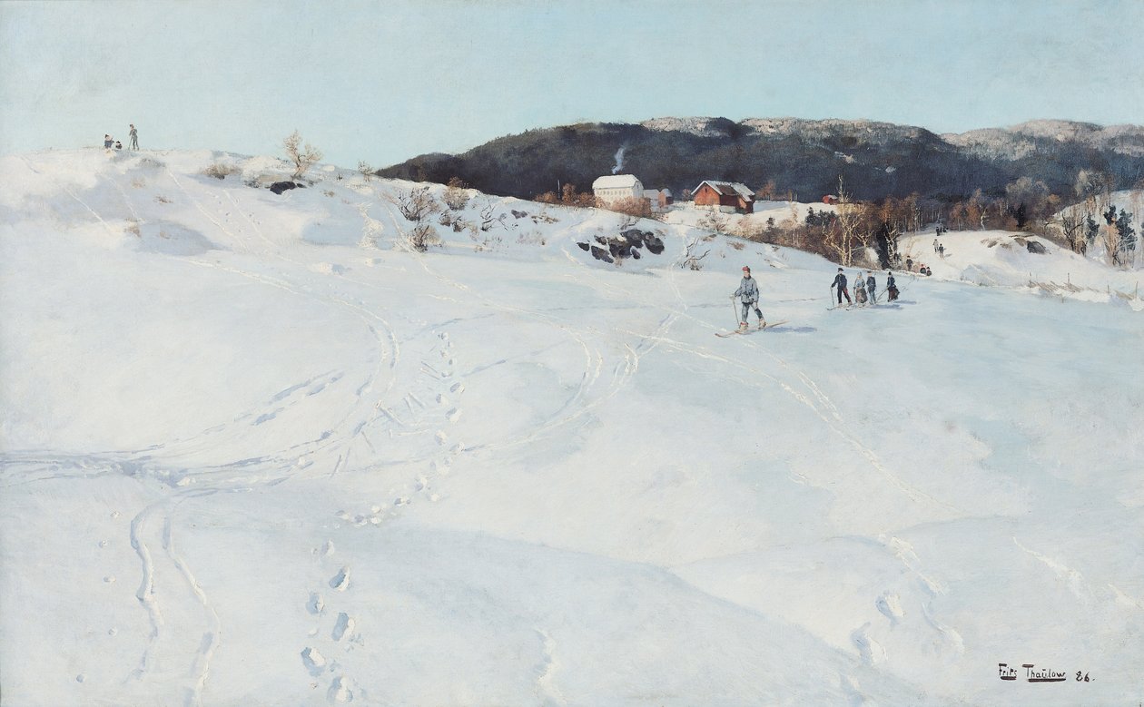 Un día de invierno en Noruega, 1886 de Frits Thaulow