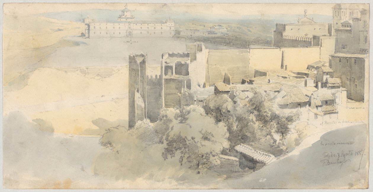Toledo con vistas al Alcázar de Fritz (Friedrich) Bamberger