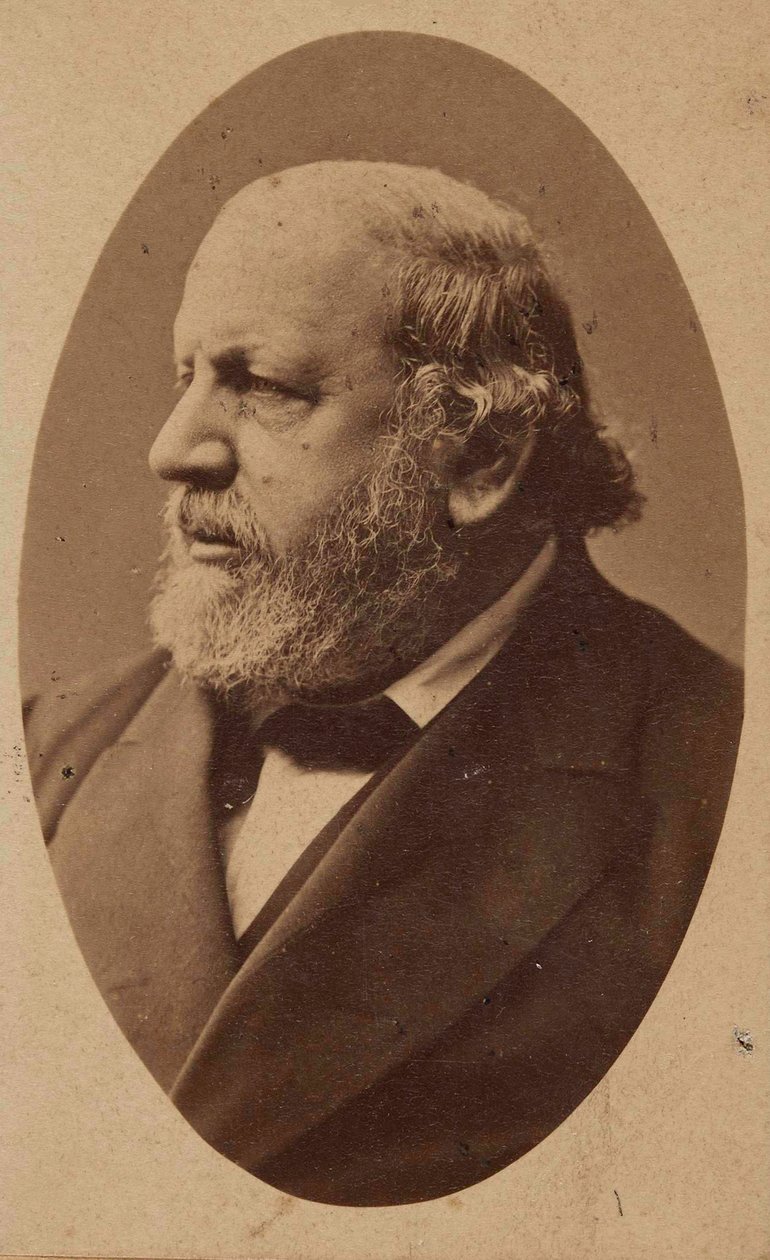 Retrato del compositor Ferdinand von Hiller, 1811-1885, c. 1880 de Fritz Luckhardt