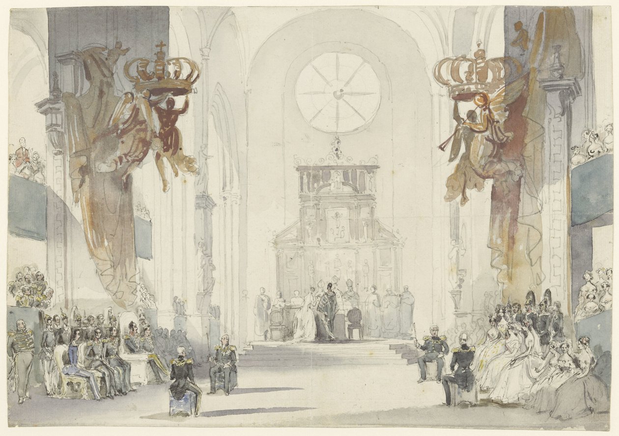 Matrimonio de la princesa Luisa con el príncipe Carlos de Suecia de Fritz Ludwig von Dardel
