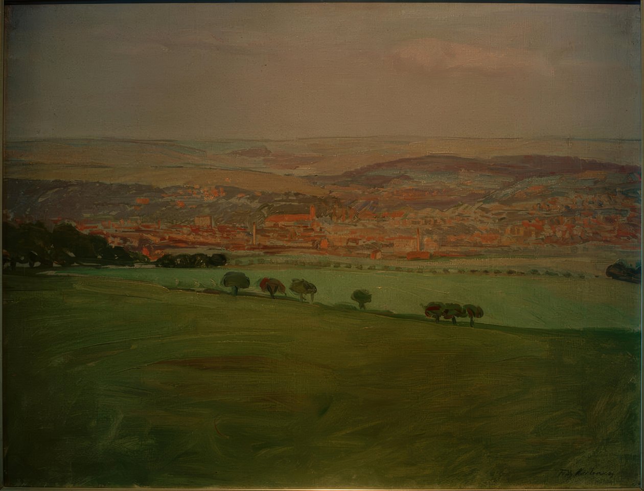 Vista de Weimar desde el Ettersberg de Fritz Mackensen