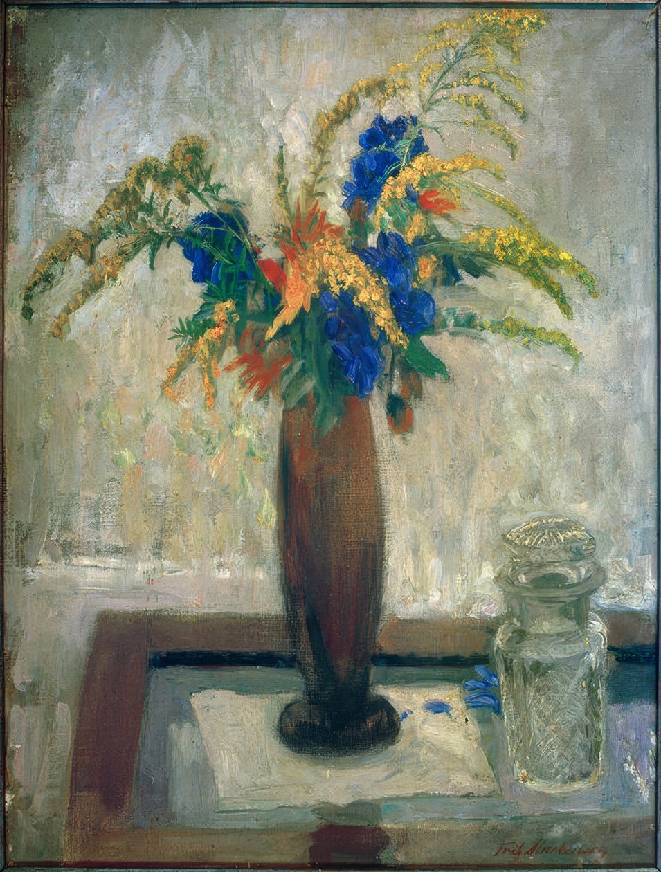 Bodegón con ramo de flores de prado de Fritz Mackensen