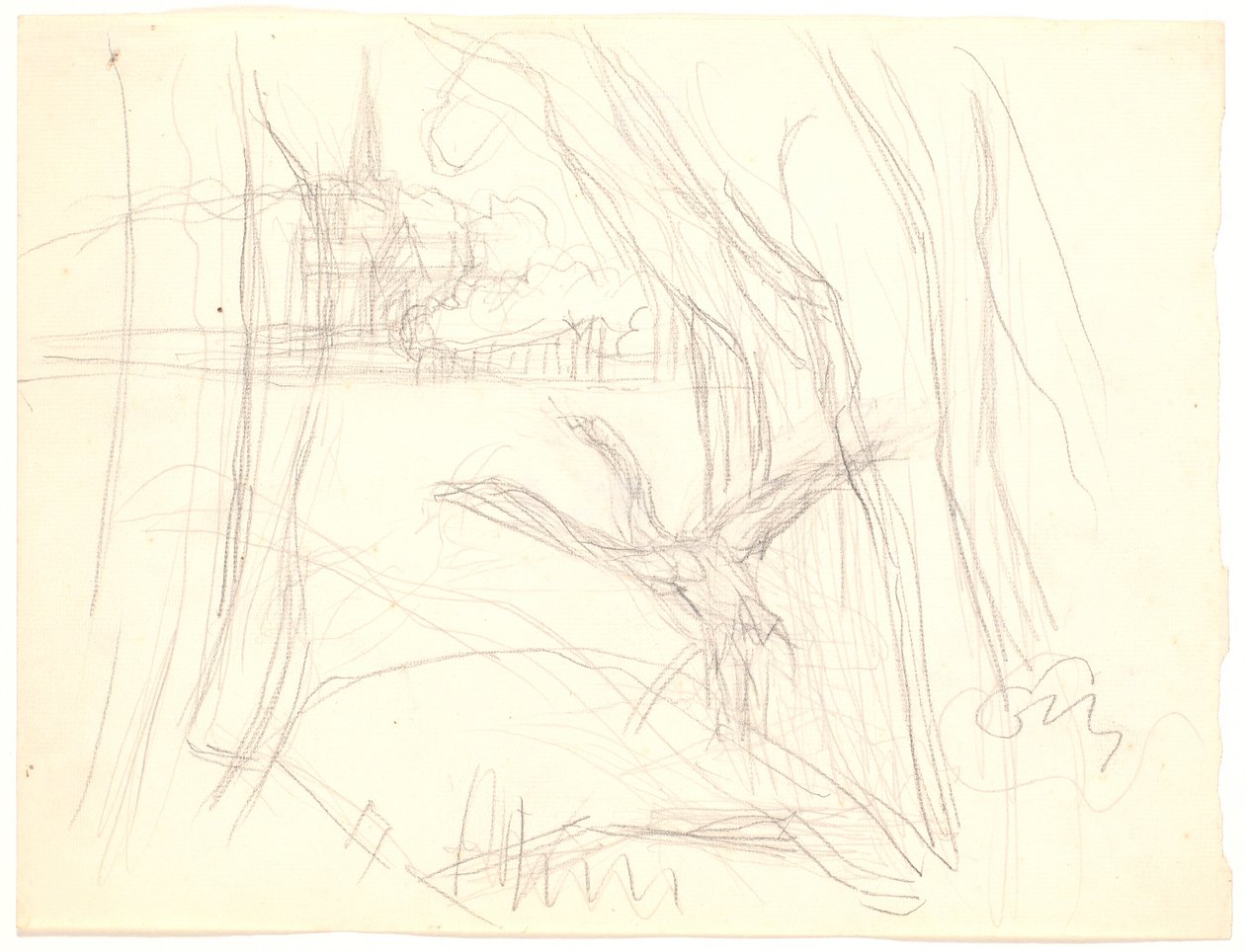 Paisaje con cisne despegando de Fritz Syberg