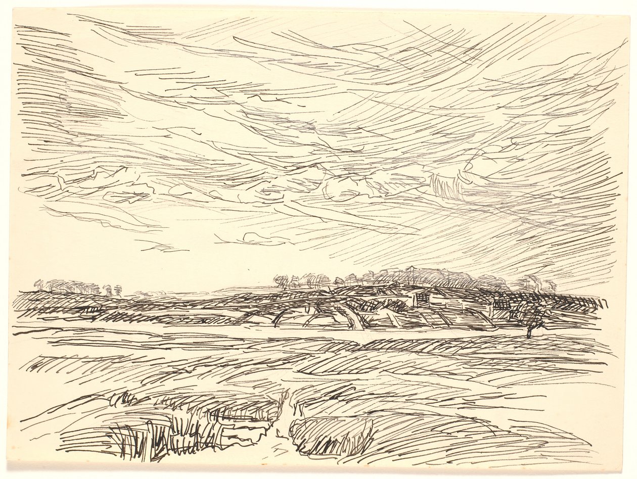 Paisaje con campos de Fritz Syberg