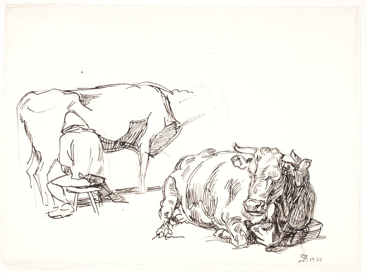 Ordeñando de Fritz Syberg