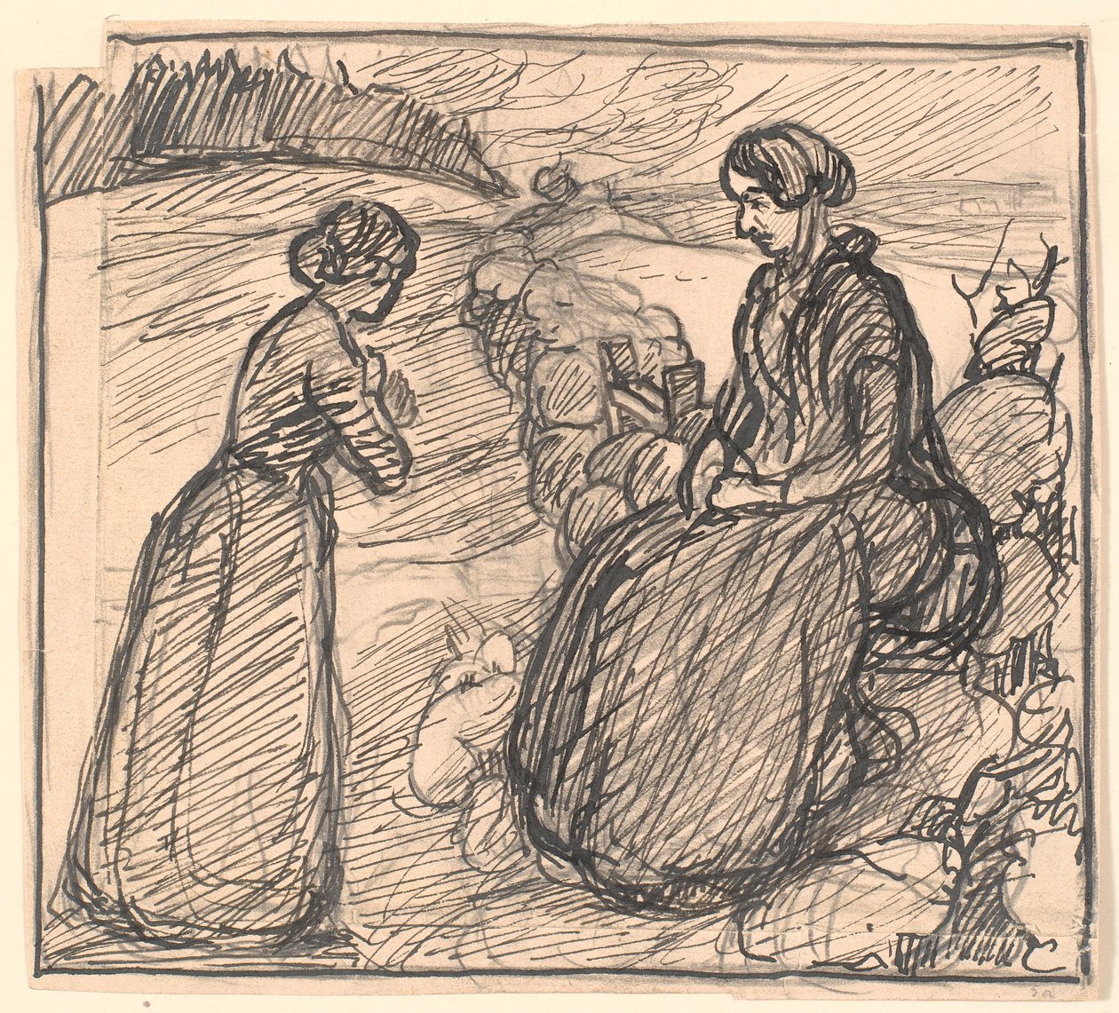 Borrador de H.C. Andersen "La historia de una madre" de Fritz Syberg
