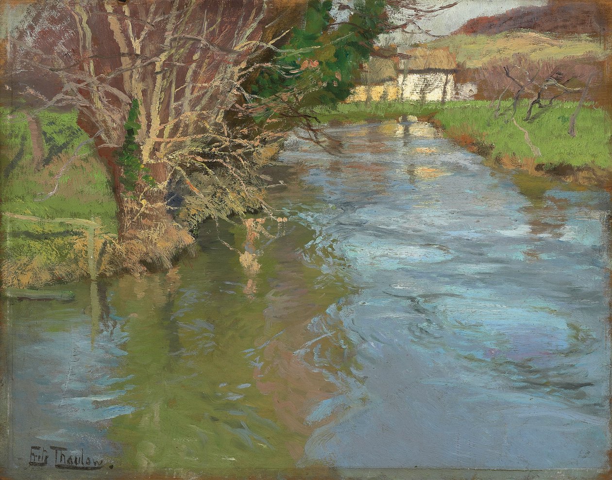 Un arroyo en primavera de Frits Thaulow