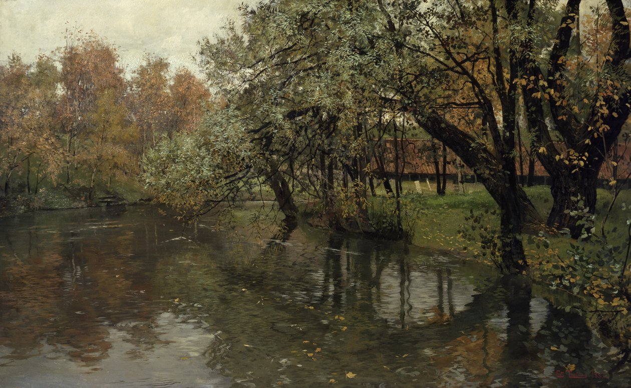 Día de otoño por Akerselva de Fritz Thaulow