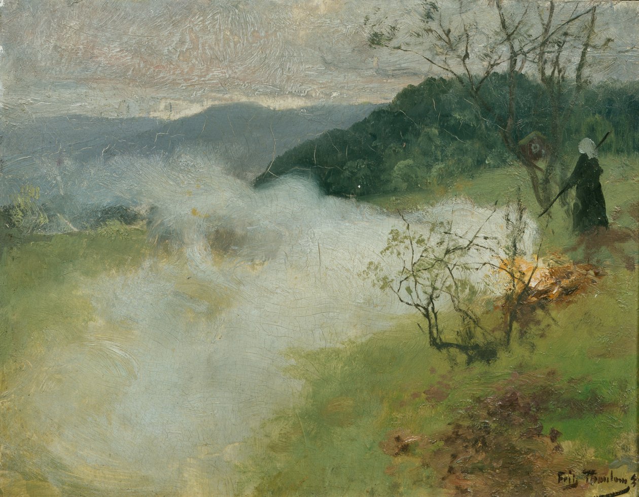 Hoguera de basura de jardín de Fritz Thaulow
