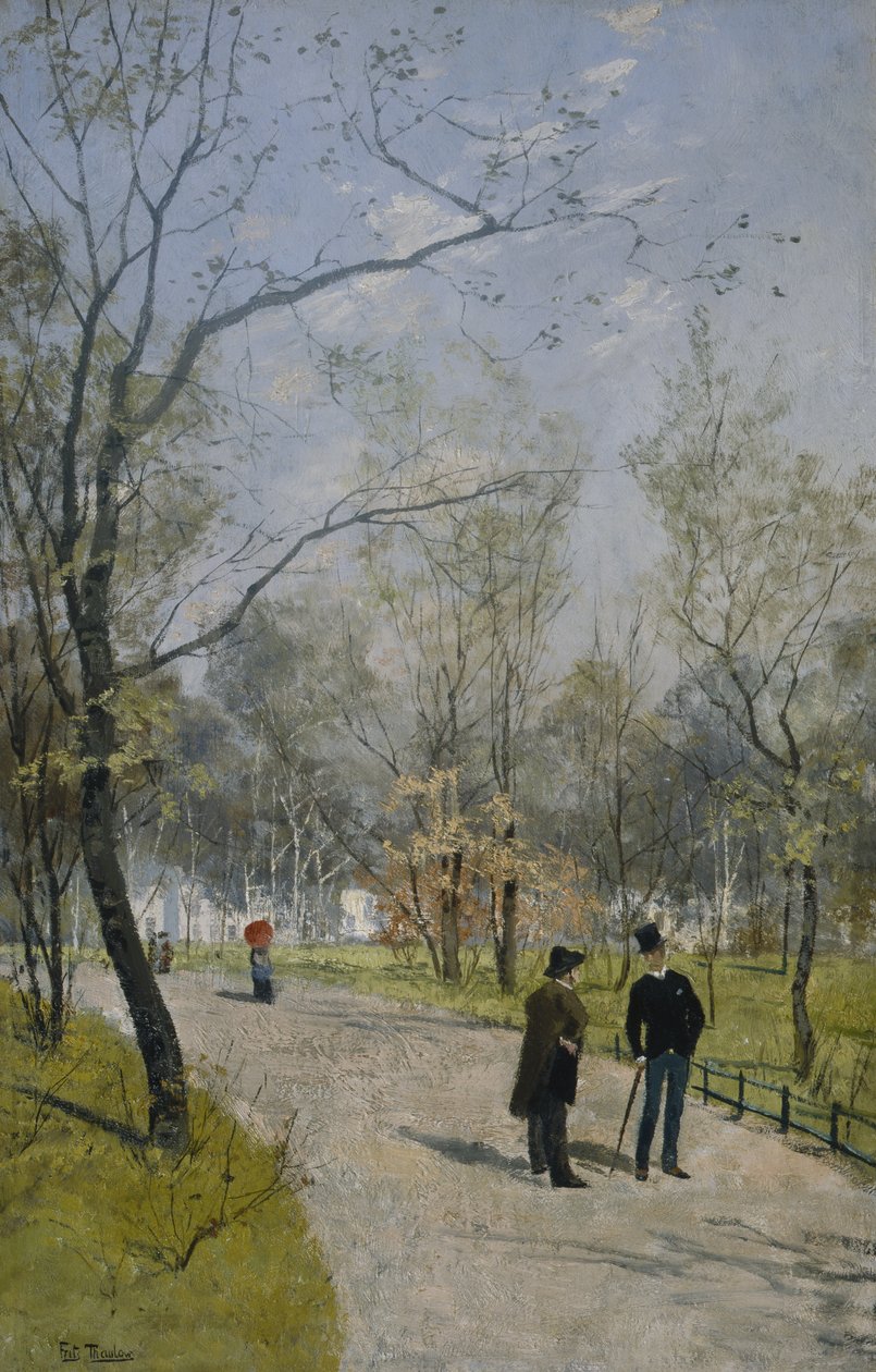 Desde el Jardín Real (óleo sobre lienzo) de Fritz Thaulow