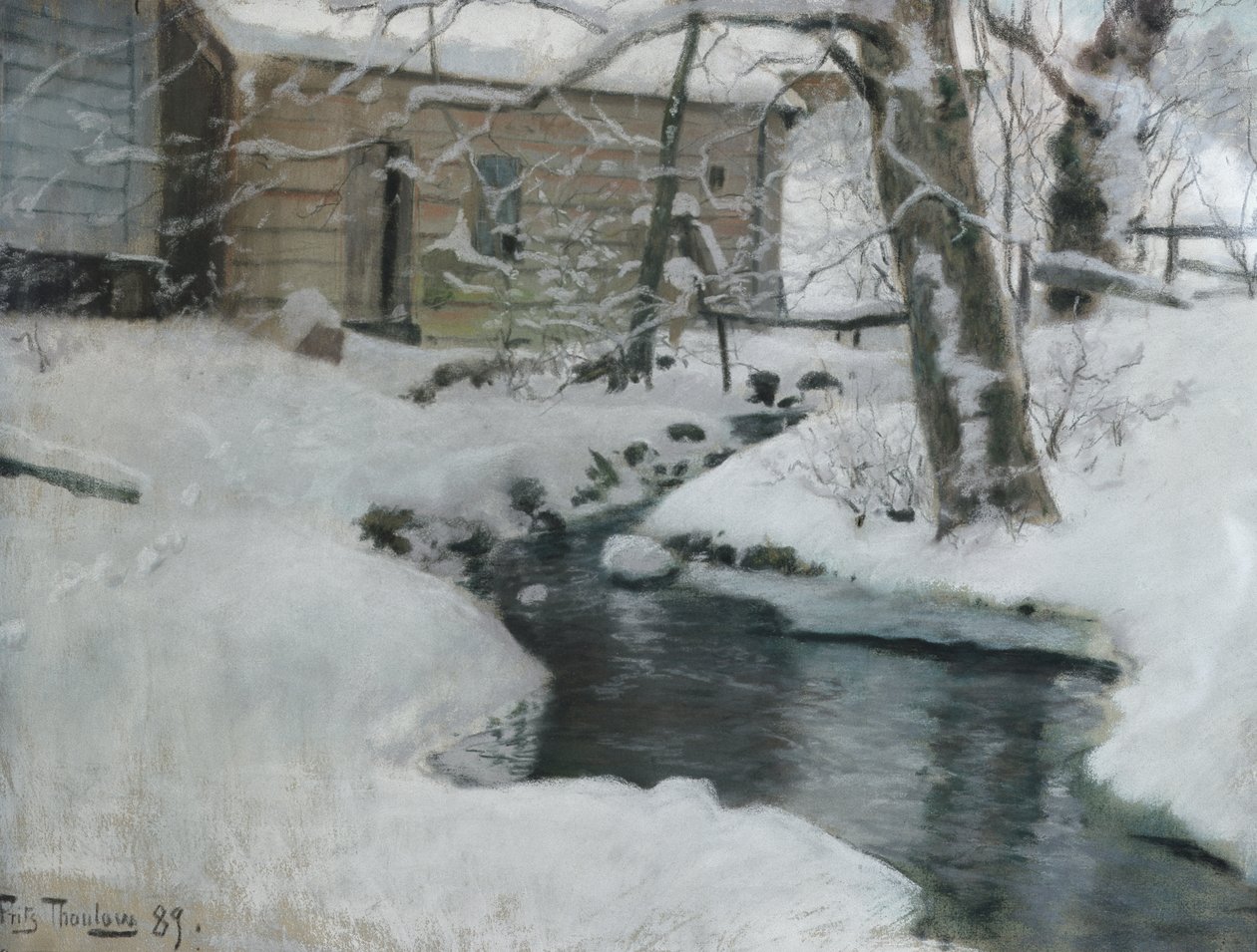 Invierno en la isla de Stord (pintura) de Fritz Thaulow