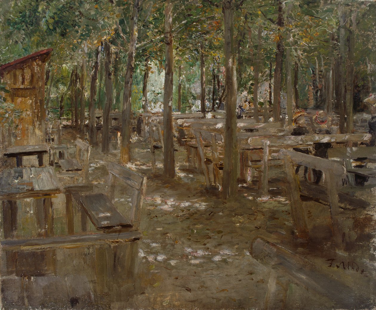 Cervecería al aire libre «Alter» de Fritz von Uhde