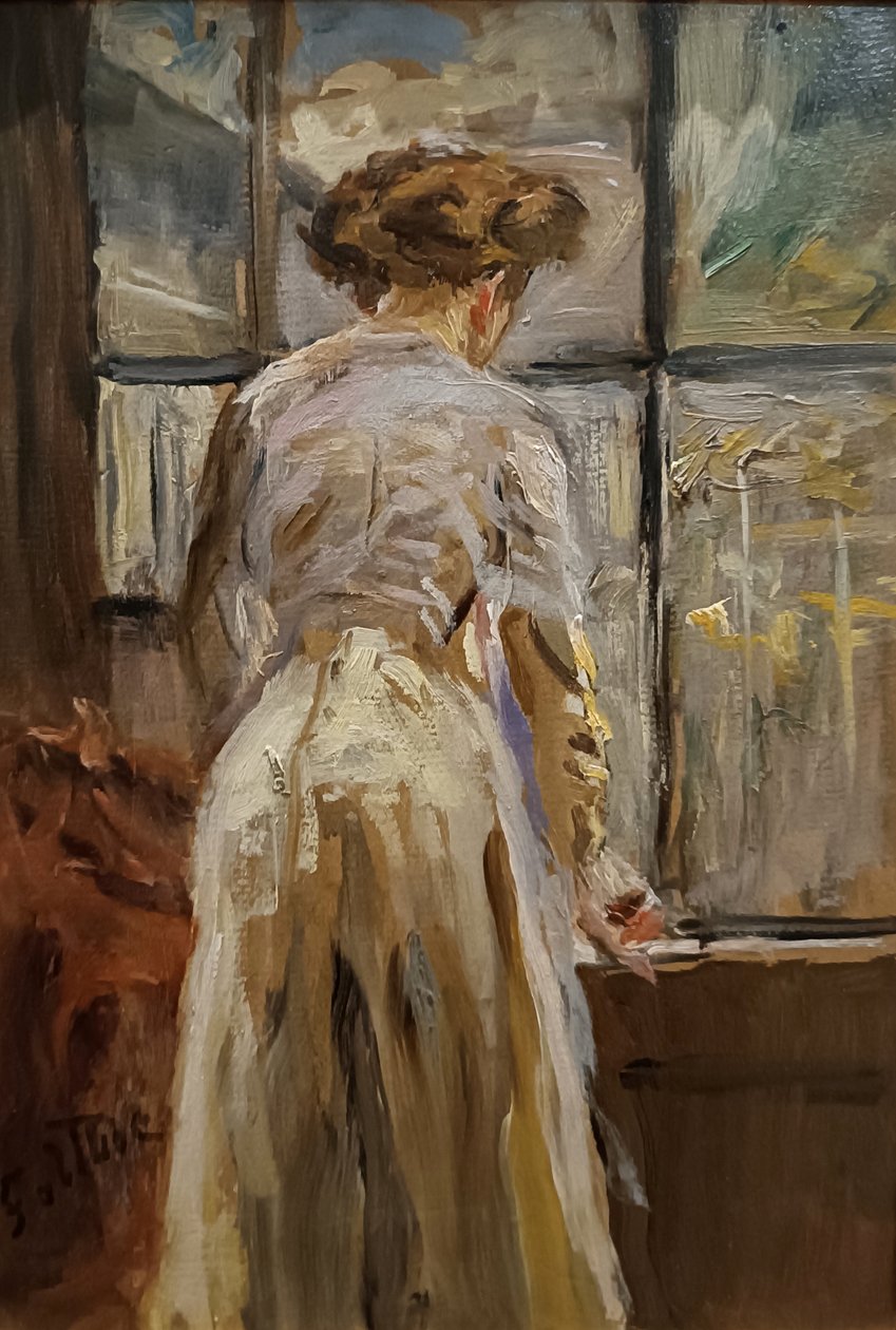 Mujer en la ventana ca1890 Fritz-von-Uhde SerbNatMus 20241103 301dpi 2cr de Fritz von Uhde