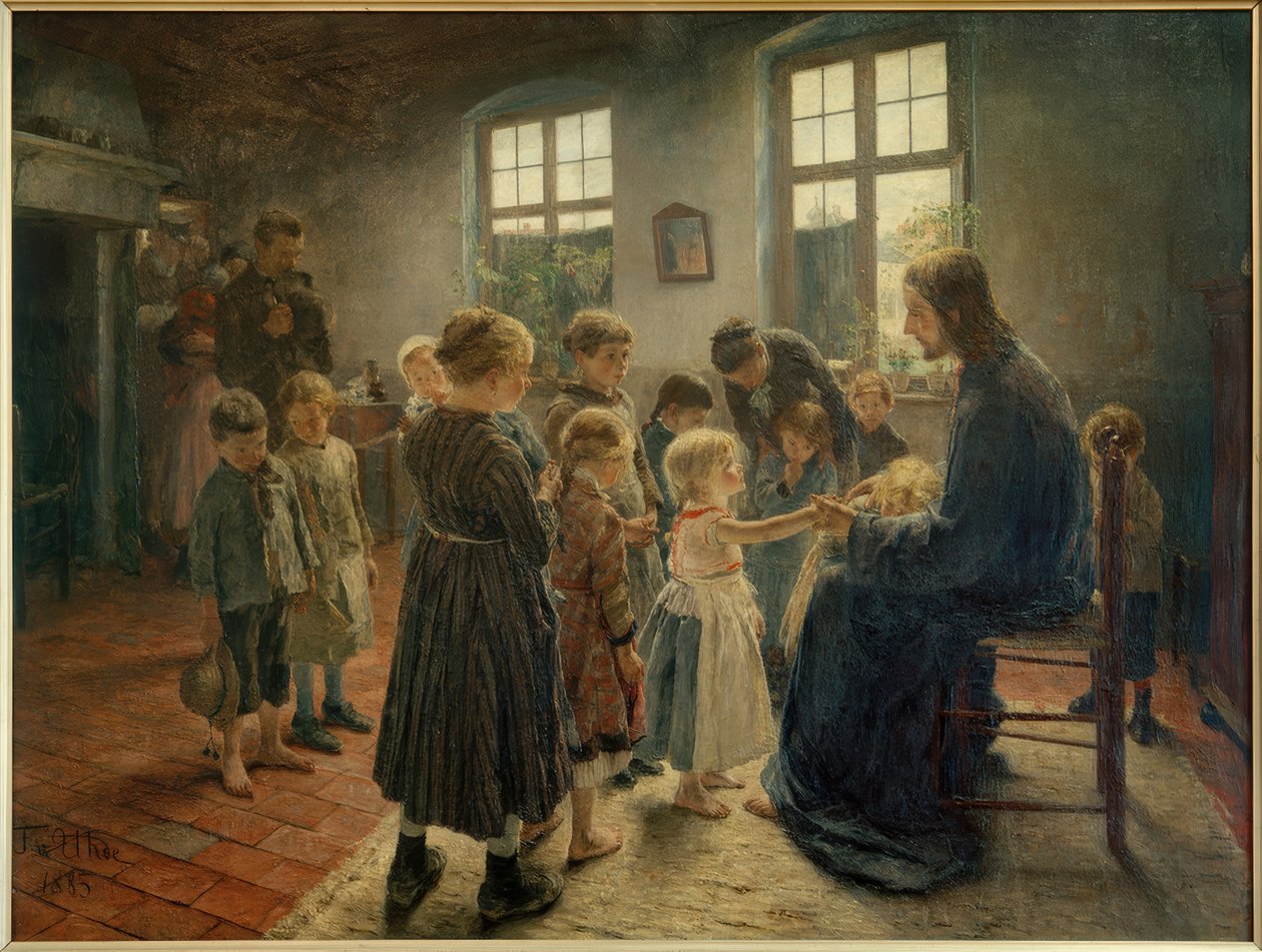 Dejad que los niños vengan a mí de Fritz von Uhde