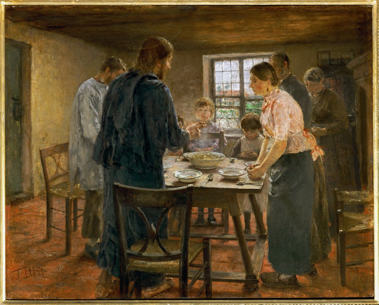 Cristo en casa del campesino - Le Christ chez les paysans ... de Fritz von Uhde