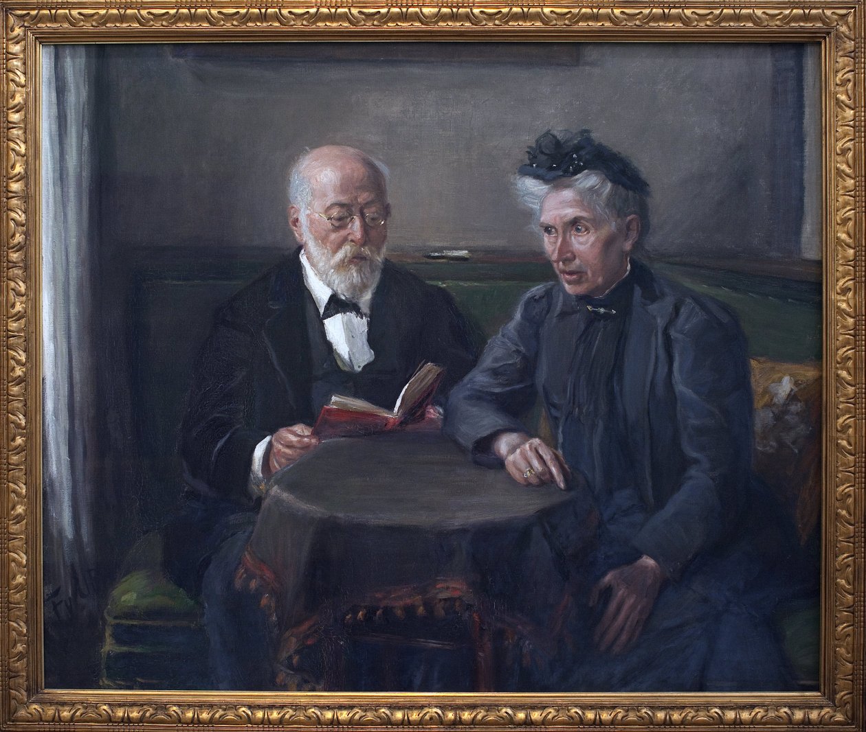 Senador Gustav Hertz y su esposa de Fritz von Uhde