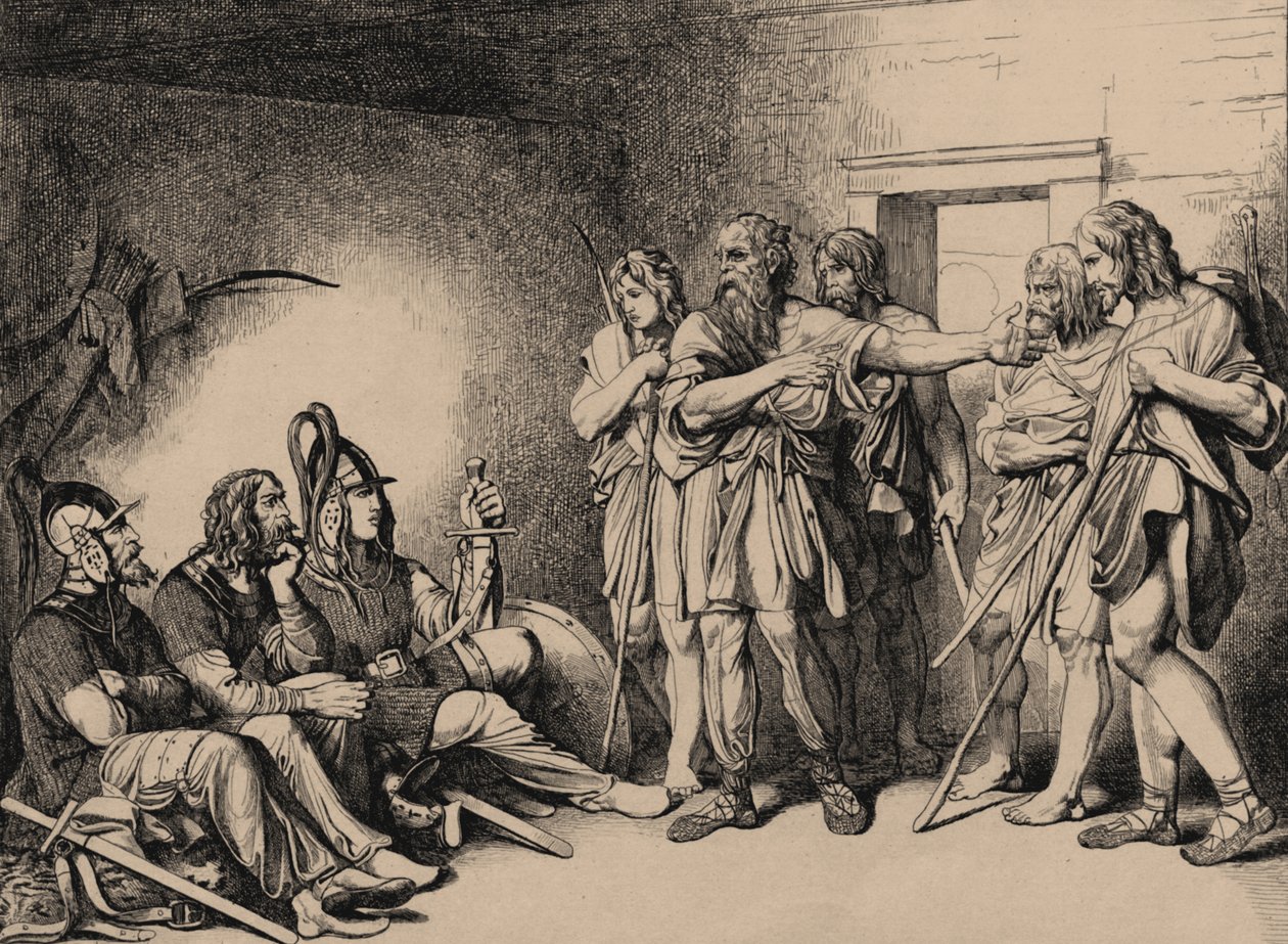 La invitación de los varegos, 1839 de Fyodor Antonovich Bruni