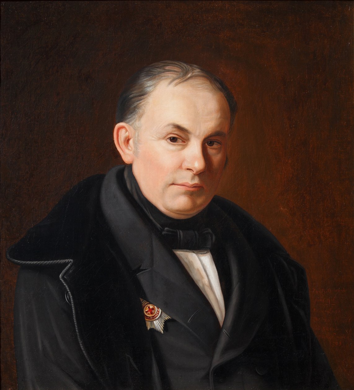 Retrato del poeta Vasily Zhukovsky 1783-1852, 1854 de Fyodor Ivanovich Igin