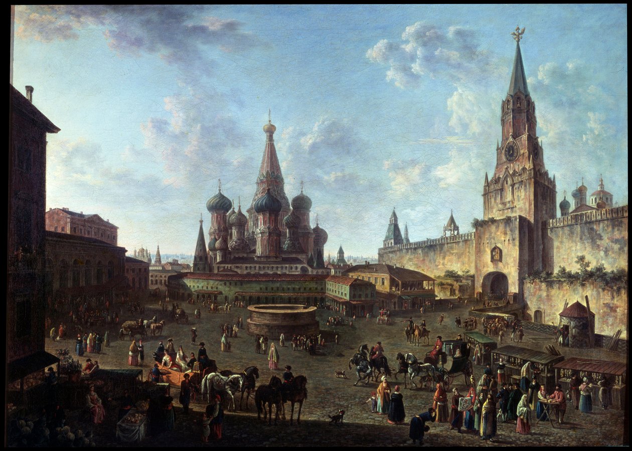 La Plaza Roja en Moscú, 1801 de Fyodor Yakovlevich Alexeev