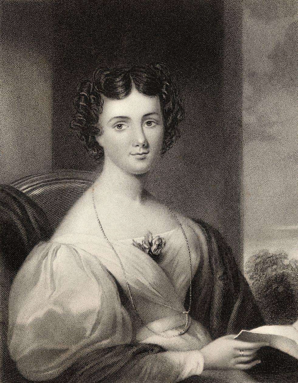 Maria Jane Jewsbury, grabado por J. Cochran, de 