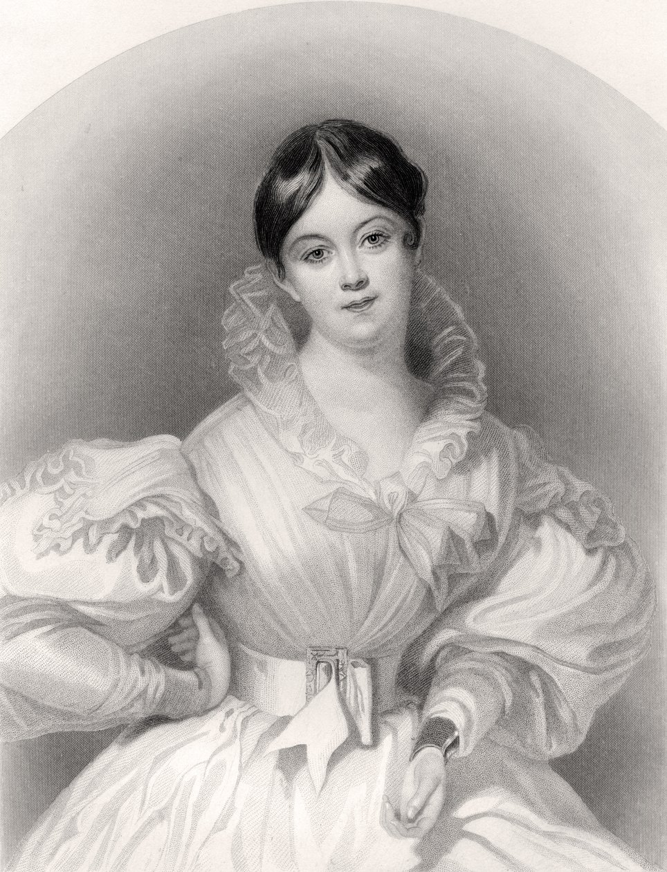 Letitia Elizabeth Landon, grabado por J. Thompson, de 