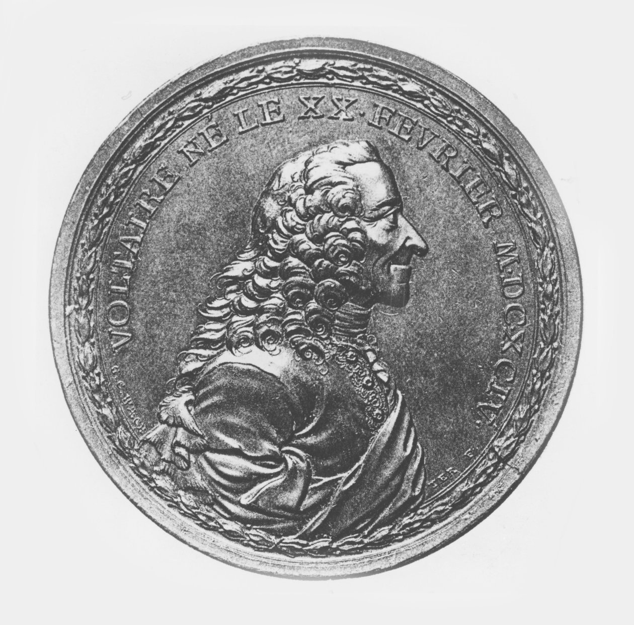 Medallón de Voltaire, c.1770 de G.C. Wachter