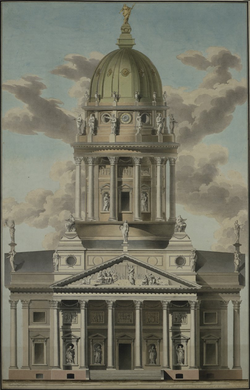 La Catedral Alemana en el Gendarmenmarkt, 1812 de G.F. Kluge