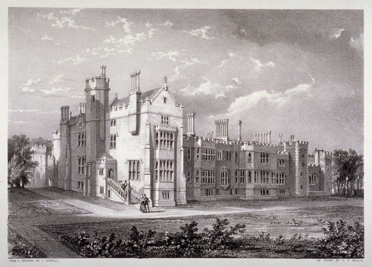 Vista del Palacio de Lambeth, Londres, c. 1830 de GF Bragg