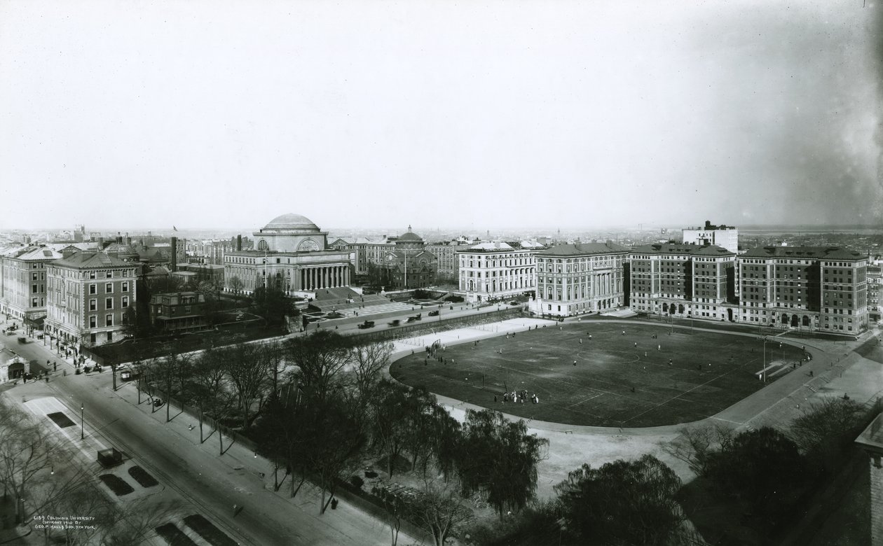Campus de la Universidad de Columbia desde el suroeste, Ciudad de Nueva York, 1910 de G.P. Hall und Sohn