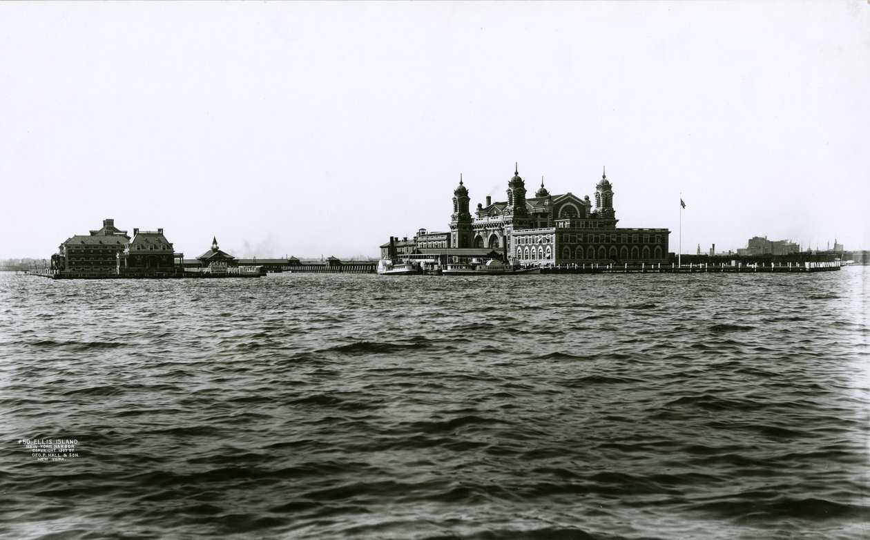 Isla Ellis, Puerto de Nueva York, 1903 de G.P. Hall und Sohn