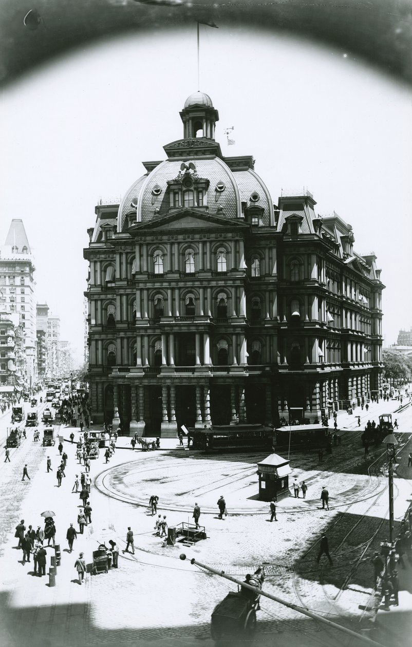 Antigua Oficina de Correos, Broadway y Park Row, Ciudad de Nueva York, c.1900 de G.P. Hall und Sohn